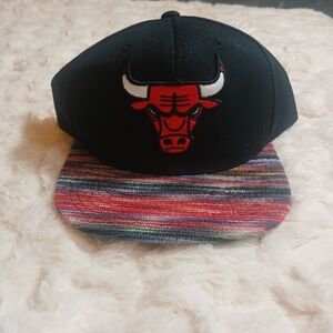 Mitchell & Ness NBA Chicago Bulls Logo Embroidered Snapback Hat Cap Colorful